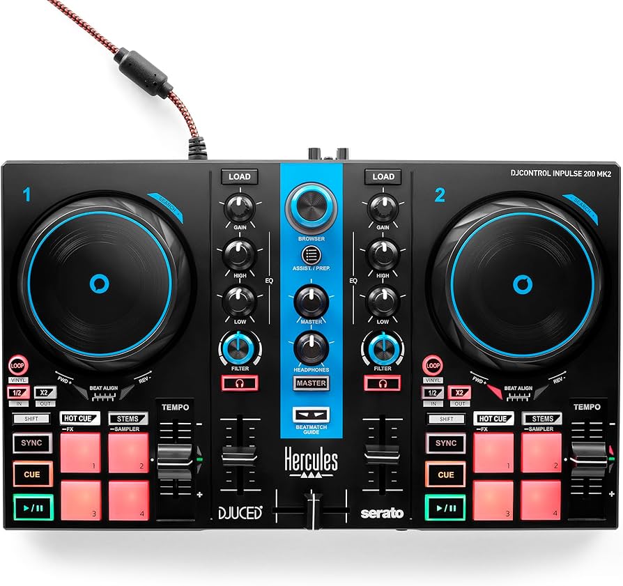 Hercules Inpulse 200 mk2 Limited Edition Artic Blue for Serato DJ