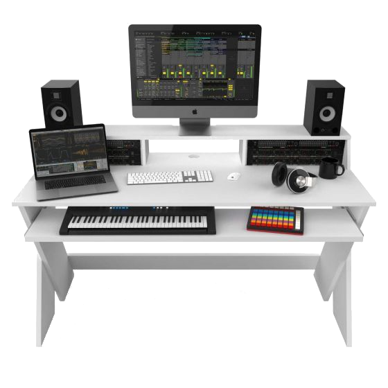 Glorious Sound Desk Pro in White / Studio Furniture – JK Pro Glorious Sound Desk Pro in White / Studio Furniture – JK Pro