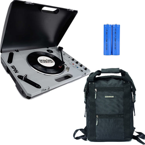 Reloop Spin Portable Turntable W/ FREE Batteries & STASHPACK