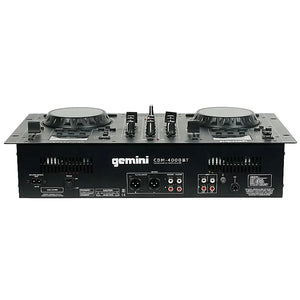 Gemini CDM-4000BT 2-Chan Dual CD/MP3/USB DJ Media Player Controller/Mixer System with Bluetooth